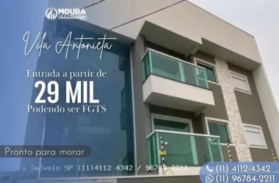 Casa sobreposta para venda em são paulo, vila antonieta, 2 dormitórios, 1 banheiro, 1 vaga