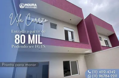 Sobrado para venda em são paulo, vila carrão, 2 dormitórios, 2 suítes, 3 banheiros, 2 vagas