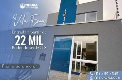 Casa sobreposta para venda em são paulo, vila ema, 2 dormitórios, 1 banheiro