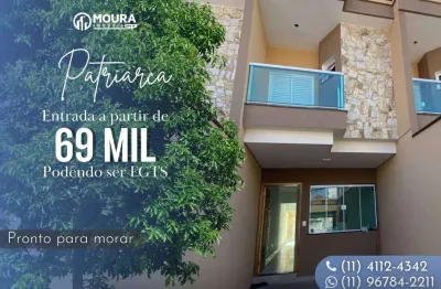 Sobrado para venda em são paulo, cidade patriarca, 2 dormitórios, 2 suítes, 3 banheiros, 2 vagas