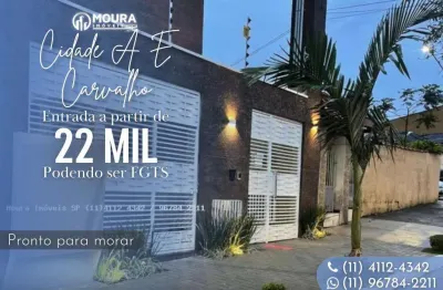 Casa sobreposta para venda em são paulo, cidade a e carvalho, 2 dormitórios, 1 banheiro