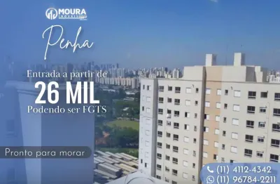Apartamento para venda em são paulo, penha, 2 dormitórios, 1 banheiro, 1 vaga