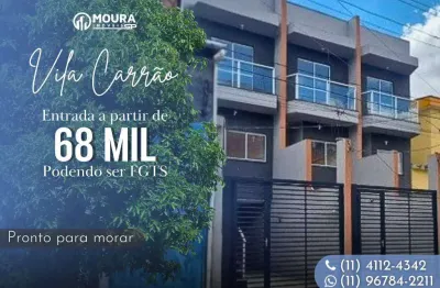 Sobrado para venda em são paulo, vila carrão, 3 dormitórios, 1 suíte, 3 banheiros, 2 vagas