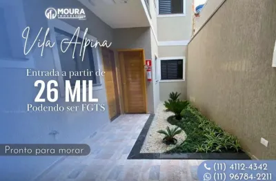 Apartamento para venda em são paulo, vila alpina, 2 dormitórios, 1 banheiro