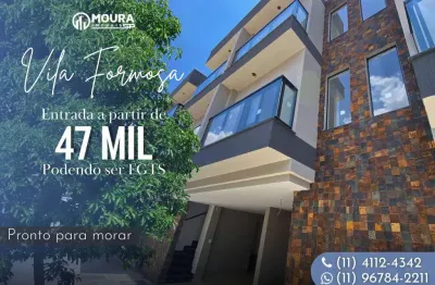 Sobrado em condomínio para venda em são paulo, vila formosa, 2 dormitórios, 2 banheiros, 1 vaga