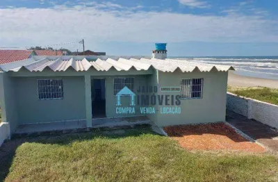 Linda casa na beira mar, apta financiamento bancário, com 2 dormitórios à venda por r$ 195.000 - centro - balneário pinhal