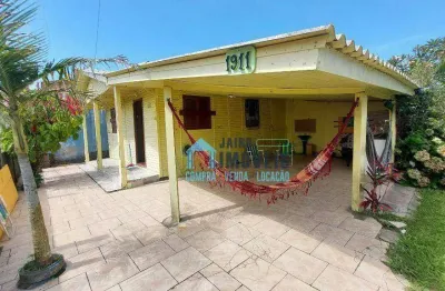 Casa com amplo terreno de esquina, 2 dormitórios à venda por r$ 155.000 - magistério - balneário pinhal/rs