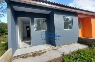 Casa nova, nunca habitada, com 2 dormitórios à venda, r$ 140.000 - centro - balneário pinhal/rs
