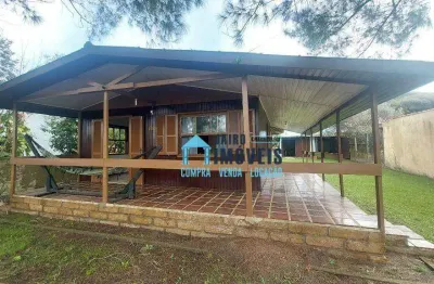 Lindo chalé em madeira e alvenaria, à venda por r$ 170.000 - centro - balneário pinhal/rs