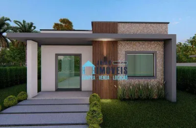 Casa nova na planta - com 2 dormitórios à venda, 59 m² por r$ 185.000 - centro - balneário pinhal/rs