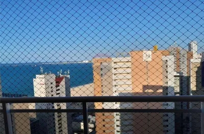 Apartamento mobiliado vista mar no meireles com 3 quartos - fortaleza / ce