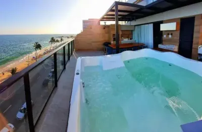 Apartamento 2 quartos suíte vista mar jacuzzi totalmente mobiliado garagem venda na barra
