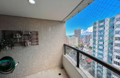 Apartamento nascente vista mar 4 quartos 3 suítes 2 varandas 2 garagens à venda na barra!