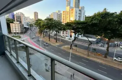 Apartamentos 1/4 sala para locação  em ondina com vista pro carnaval com rooftop!!