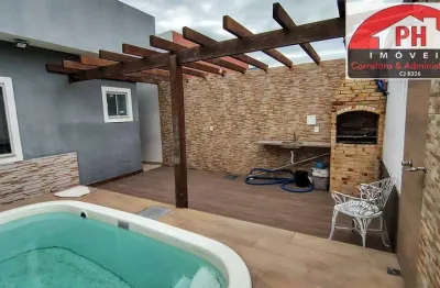 Casa nova de alto padrão com 3 quartos com piscina na nova são pedro