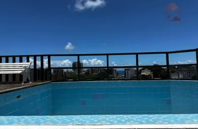 Cobertura vista mar, com 2 dormitórios à venda, 260 m² - rio vermelho - salvador/ba