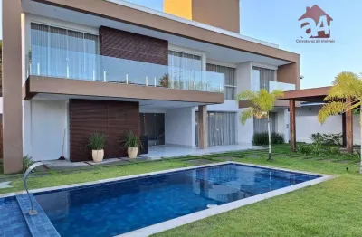 Casa com 4 dormitórios à venda, 350 m² por r$ 4.300.000,00 - guarajuba - camaçari/ba