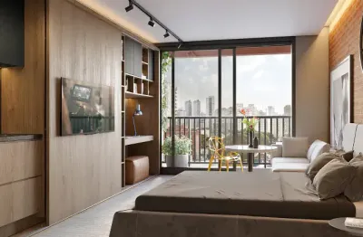 250m metrô barra funda| 26m2 | studio com varanda | airbnb ou moradia | + 25 itens de lazer