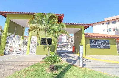 Apartamento para locação, condomínio bosque das araucárias, jd novo horizonte, com 54m², valor  r$ 1.360,00 o pacote.