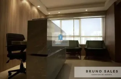 Sala comercial em alphaville totalmente mobiliada com 98m² pronta para trabalhar com 2 vagas de garagem.