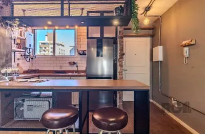 Studio mobiliado para comprar,  1 vaga, no bairro rio branco.