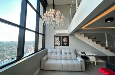 Apartamento duplex a venda, mobiliado e decorado, planta de 57 m2 com 1 dormitór