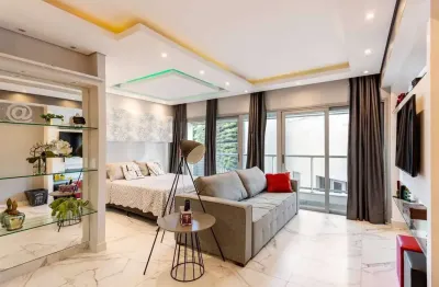 1 dormitório mobiliado no trend nova carlos, com sacada, churrasqueira