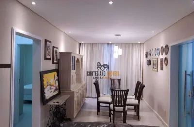 Apartamento com 2 suítes/lavabo/garagem demarcada à venda, 118 m² por r$ 850.000 - boqueirão - santos/sp
