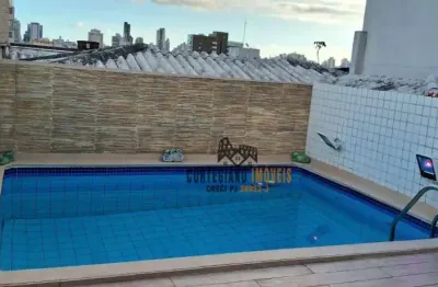 Linda cobertura com piscina e churrasqueira à venda em santos !