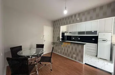 Lindo apartamento com 1 dormitório/elevador/garagem à venda, 60 m² por r$ 390.000 - marapé - santos!