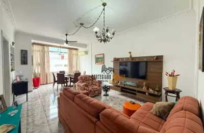 Apartamento com 3 dormitórios à venda, 140 m² por r$ 690.000 - 01 quadra da praia boqueirão - santos/sp