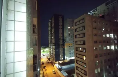 Apartamento com 1 dormitório/elevador/garagem/praia à venda, 47 m² por r$ 400.000 - boqueirão - santos!