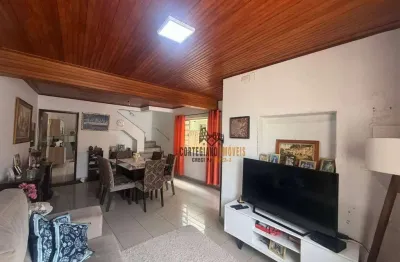 Sobrado com 3 dormitórios/2 banheiros/quintal/2 vagas, à venda, 156 m² por r$ 750.000 - aparecida - santos!