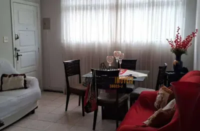 Apartamento com 2 dormitórios/frente/garagem fechadab à venda, 100 m² por r$ 385.000 - vila matias - santos/sp