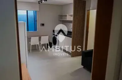 Apartamento quarto e sala, moderno, mobiliado e decorado para locação, na praça dos eucaliptos no c