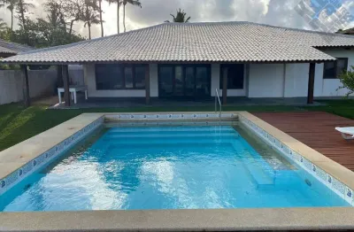 Imperdível: casa mobiliada para locação em condominio interlagos, 4 suítes, piscina, frente mar