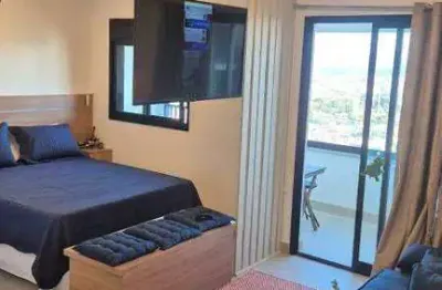 Studio 47 m² com vista livre e varanda gourmet (porteira fechada) – sorocaba