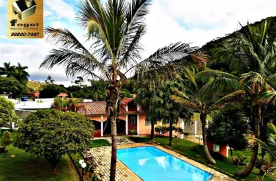 Recanto dos lagos / jf - ampla casa sede - amplo terreno - muito lazer - residência de caseiro - excelente infraestrutura