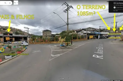 Francisco bernardino - 2 excelentes terrenos na rua principal - 37m de frente 1085m²