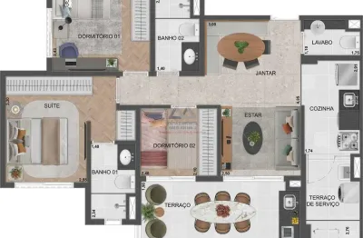 Apartamento com 3 quartos à venda na Vila Monte Alegre, São Paulo 