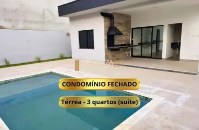 Casa térrea à venda, condomínio fechado,  3 dormitórios (1 suíte), piscina, 143m² - $1.200.000 – serras de atibaia ii