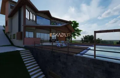 Casa no condomínio  porto jaguary com 7 dormitórios à venda, 820 m² por r$ 9.900.000 - serrinha - bragança paulista/sp