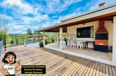Casa térrea, condomínio fechado, 3 dormitórios (1 suíte), 133m² - $699.000 – rosário – atibaia/sp