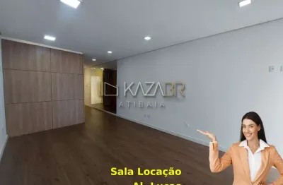 Sala comercial para locação, 47m², al. lucas – $4.100 (condomínio, iptu e água inclusos) - v. thais – atibaia/sp