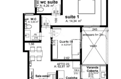 Apart. jardim paulistano 2 dormitórios sendo 1 suíte e garagem.