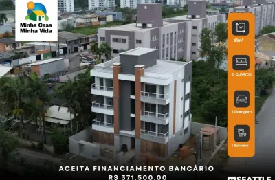 Apartamento  para venda minha casa minha vida  tem 61 metros quadrados com 2 quartos bairro  murta - itajaí - sc