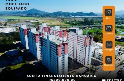 Apartamento todo mobiliado e equipado para venda  com 2 quartos bairro  ressacada - itajaí - sc