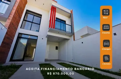 Casa para venda nova pronta para morar com 3 quartos sendo 1, 2 vagas bairro  são joão - itajaí - sc