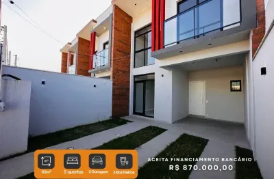 Casa para venda nova pronta para morar com 3 quartos sendo 1, 2 vagas bairro  são joão - itajaí - sc