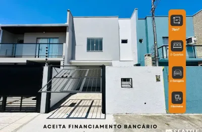 Casa para venda aceita financiamento bancário com 2 quartos, 2 vagas  cidade nova - itajaí - sc